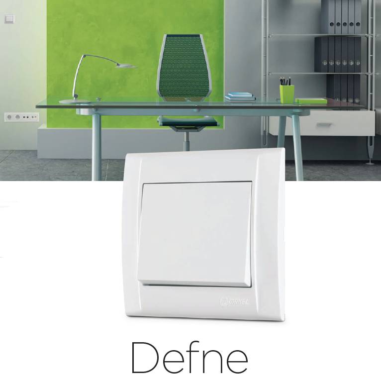 Defne Doppel Netzwerkdose Cat 3 + Cat 5 + Rahmen, VDE Zertifiziert, Unterputz, in weiß