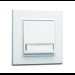 Karea Klingeltaster mit Namensschild + Rahmen, VDE Zertifiziert, Unterputz mit Steckklemme, in weiß
