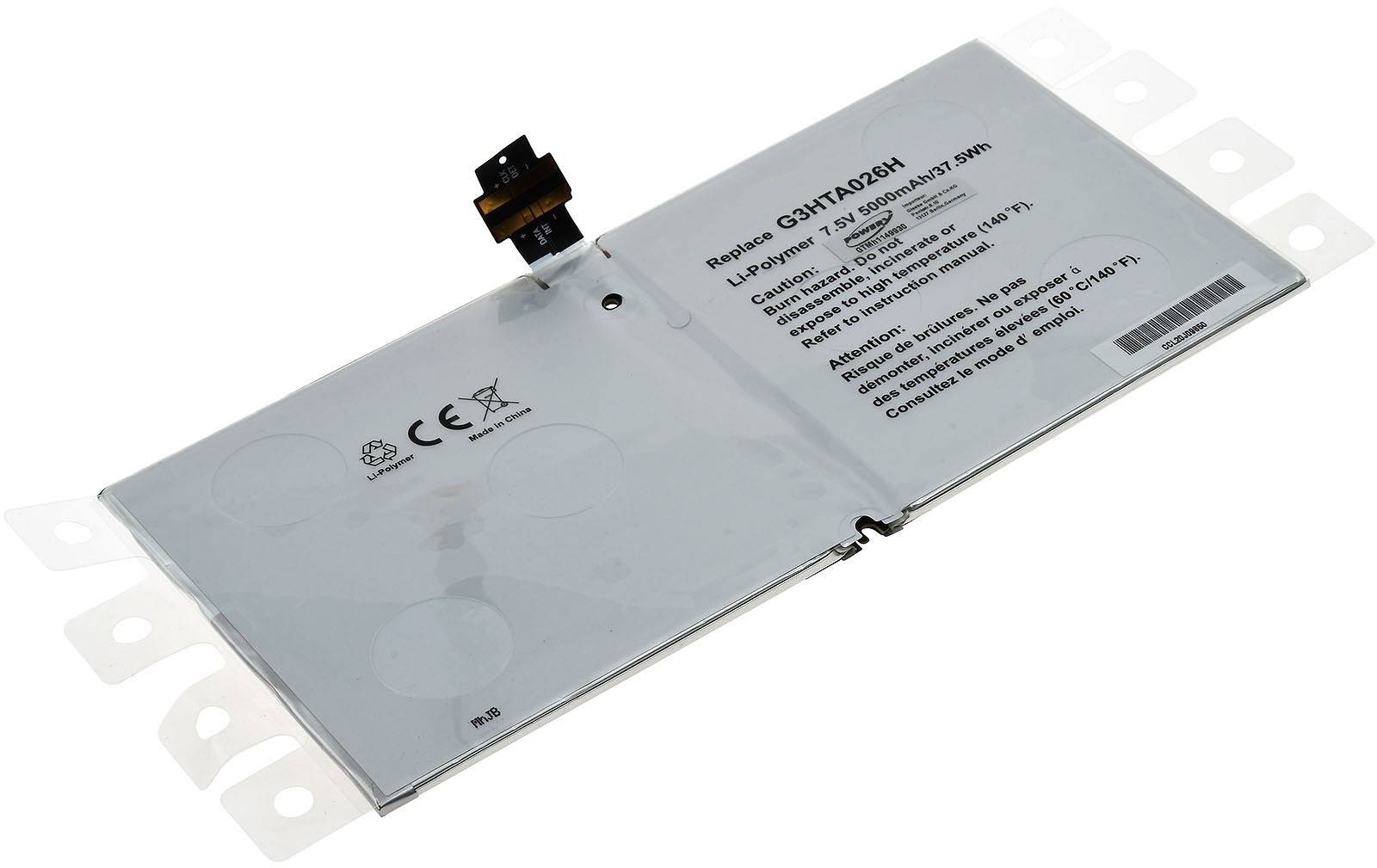 Powery Akku für Tablet Microsoft Typ DYNR01, 7,5V, Li-Polymer