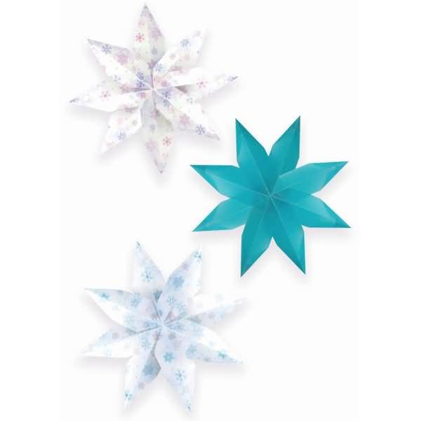 Fenstersterne transparent VE=80 Blatt 6x16cm 5 Farben Sortierung 6