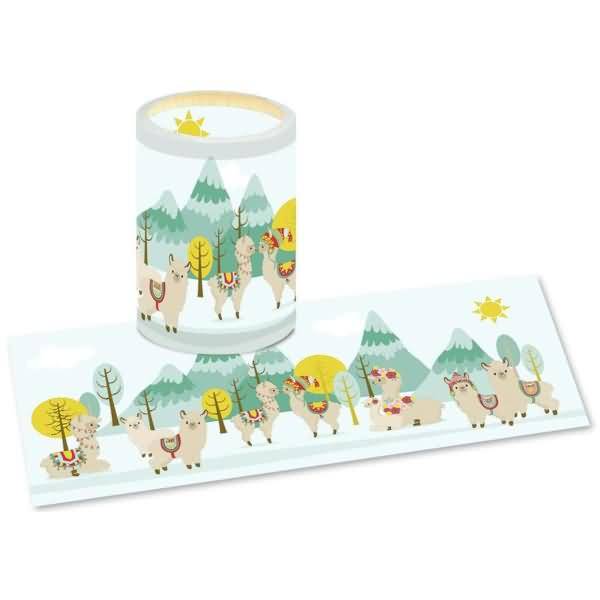 Laternenzuschnitte 115g/qm 20x50cm VE=25 Blatt Lama