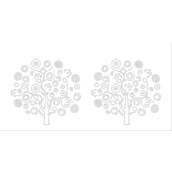 Silhouetten-Tischlicht Filigrano 8x14cm Baum weiß VE=5 Blatt