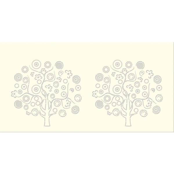Silhouetten-Tischlicht Filigrano 8x14cm Baum creme VE=5 Blatt