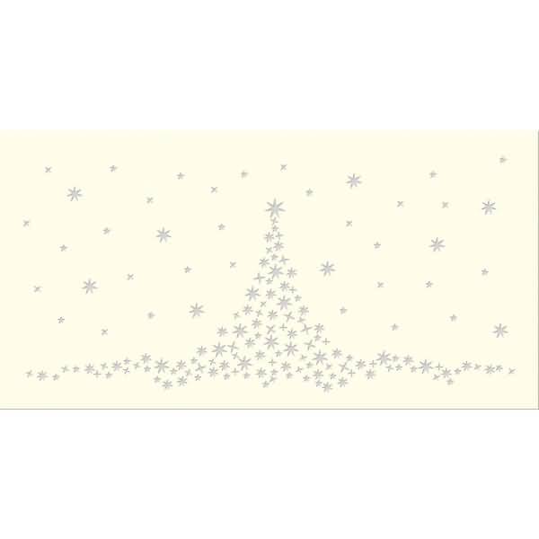 Silhouetten-Tischlicht Filigrano 8x14cm Weihnachtsbaum creme VE=5 Blatt