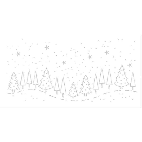 Silhouetten-Tischlicht Filigrano 8x14cm Weihnachtsland weiß VE=5 Blatt