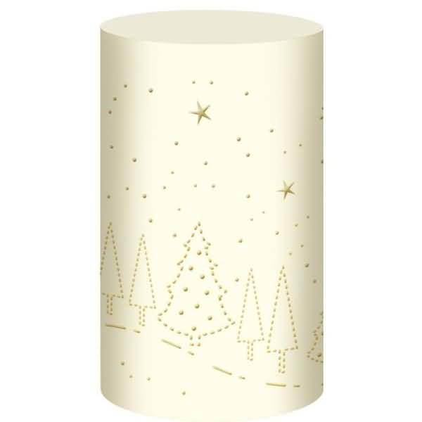 Silhouetten-Tischlicht Filigrano 8x14cm Weihnachtsland creme VE=5 Blatt