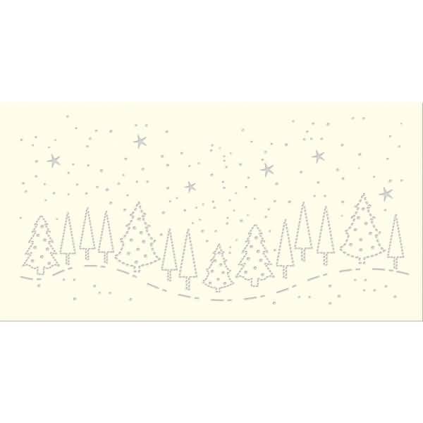 Silhouetten-Tischlicht Filigrano 8x14cm Weihnachtsland creme VE=5 Blatt