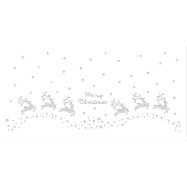 Silhouetten-Tischlicht Filigrano 8x14cm Rentier weiß VE=5 Blatt