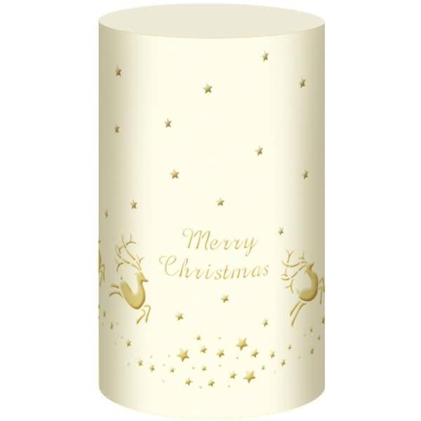 Silhouetten-Tischlicht Filigrano 8x14cm Rentier creme VE=5 Blatt