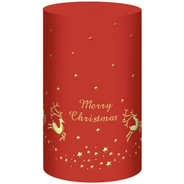 Silhouetten-Tischlicht Filigrano 8x14cm Rentier rubinrot VE=5 Blatt