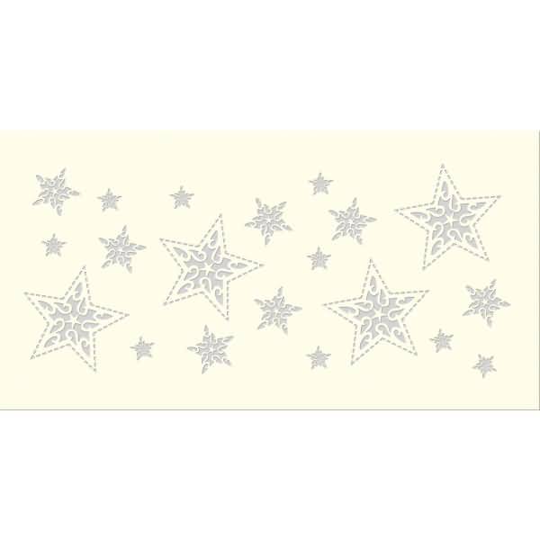 Silhouetten-Tischlicht Filigrano 8x14cm Sterne creme VE=5 Blatt