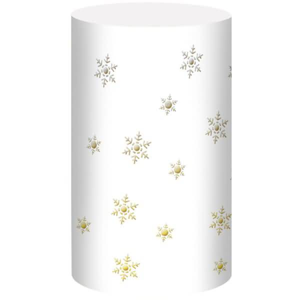 Silhouetten-Tischlicht Filigrano 8x14cm Schneeflocke weiß VE=5 Blatt