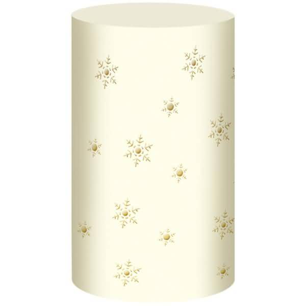 Silhouetten-Tischlicht Filigrano 8x14cm Schneeflocke creme VE=5 Blatt