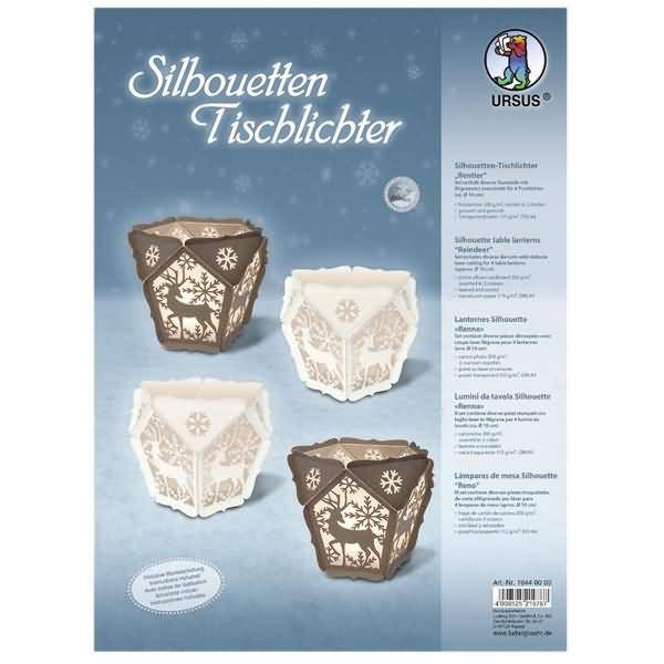 Silhouetten-Tischlicht gelasert+genutet Rentier VE=4 Stück