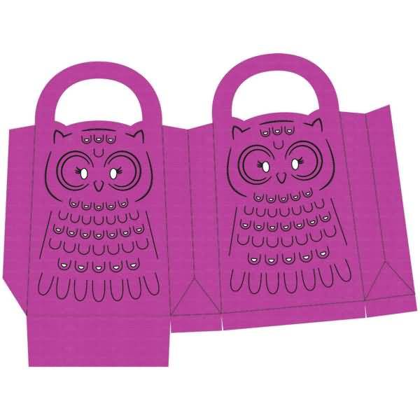 Leuchttasche Eule Bastelset inklusive LED-Licht