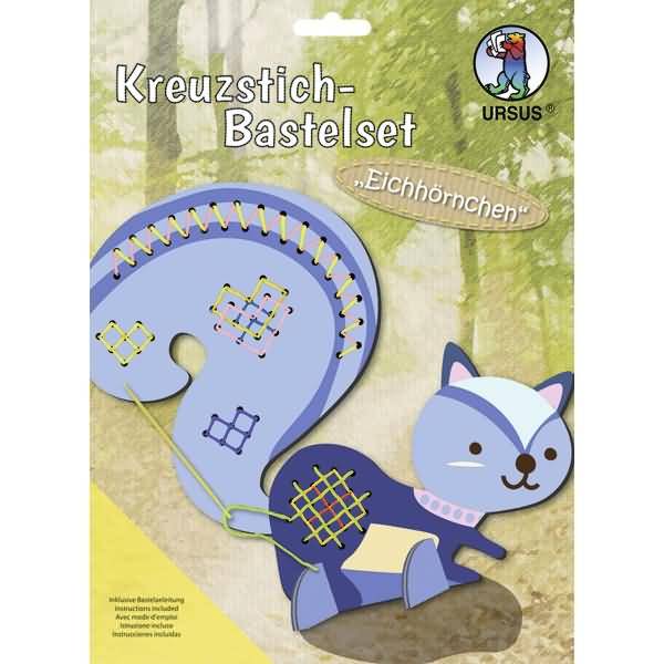 Kreuzstich-Bastelset Eichhörnchen
