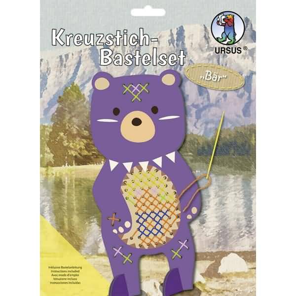 Kreuzstich-Bastelset Bär