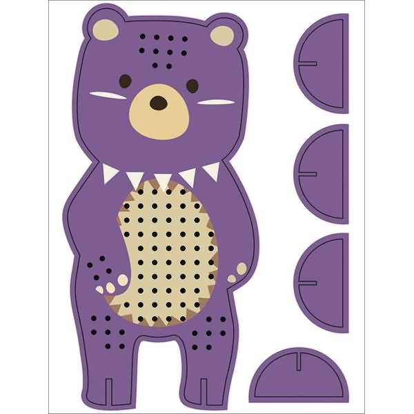 Kreuzstich-Bastelset Bär