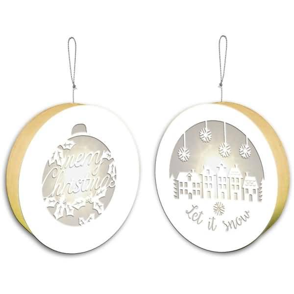 Light Boxes 11cm Village & Christmas Bauble
