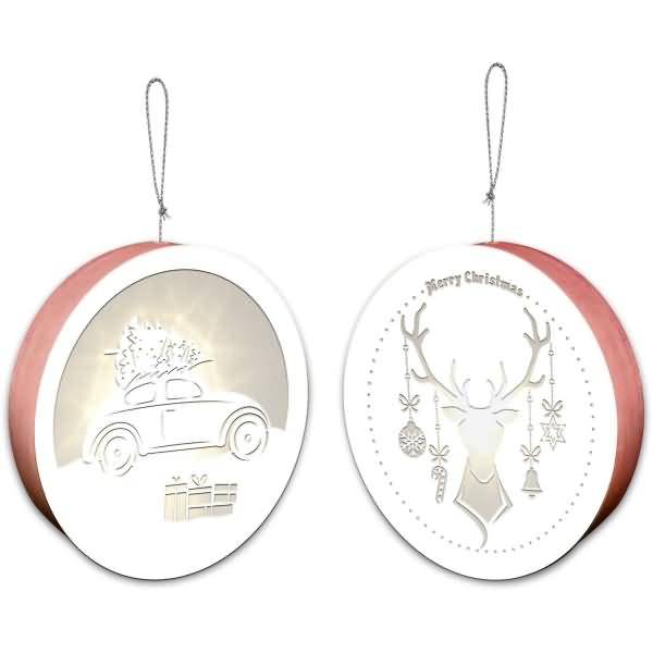 Light Boxes 15,3cm Car&Reindeer