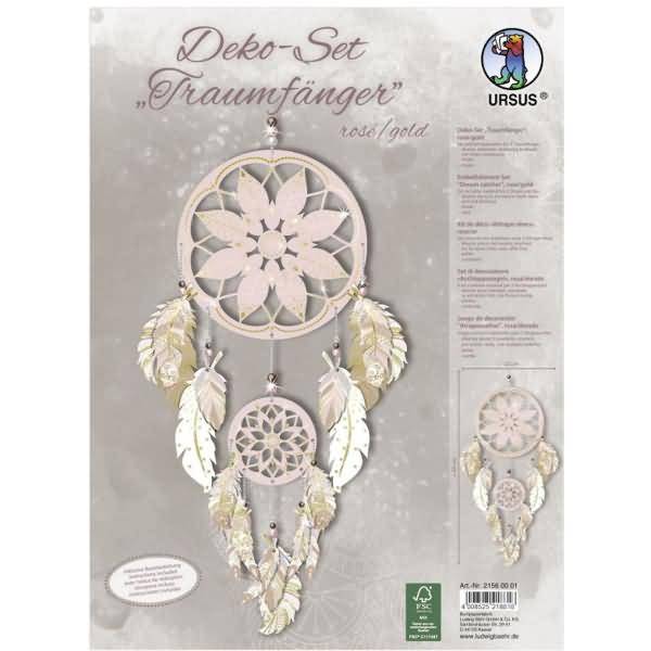 Deko-Set Traumfänger rose/gold