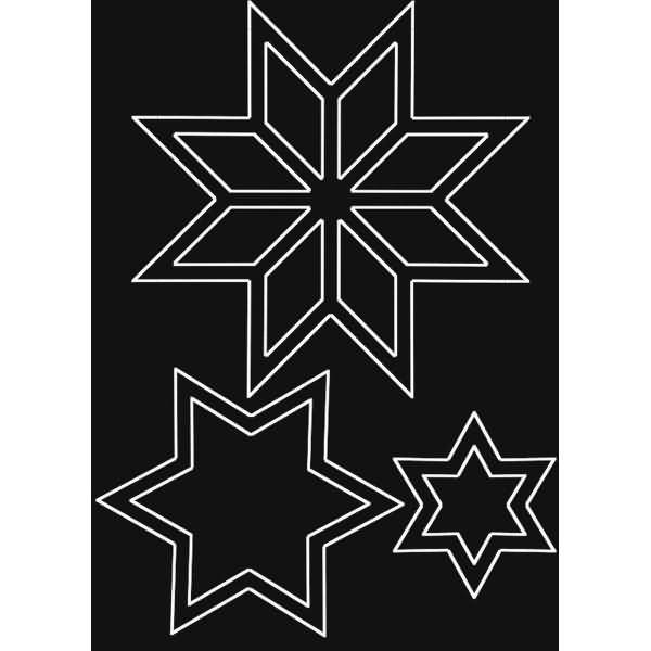 Dekorations-Set Bäume und Sterne