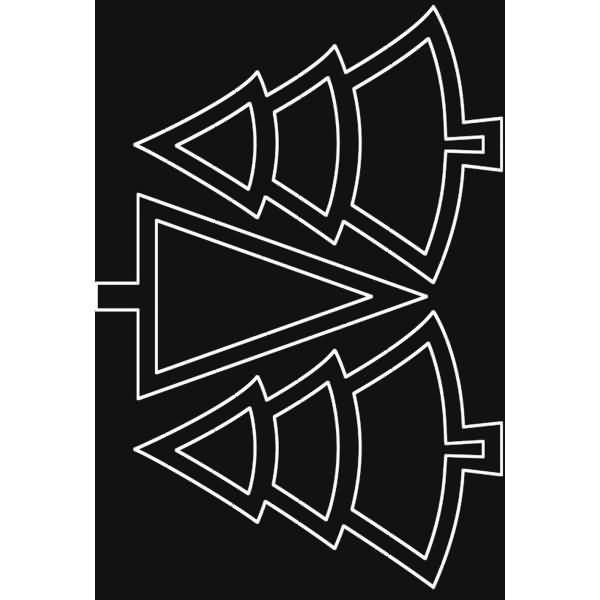 Dekorations-Set Bäume und Sterne