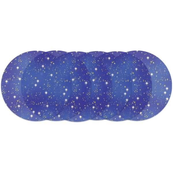 Laternenzuschnitte 115g/qm rund 17,5cm VE=24 Blatt Sternenhimmel