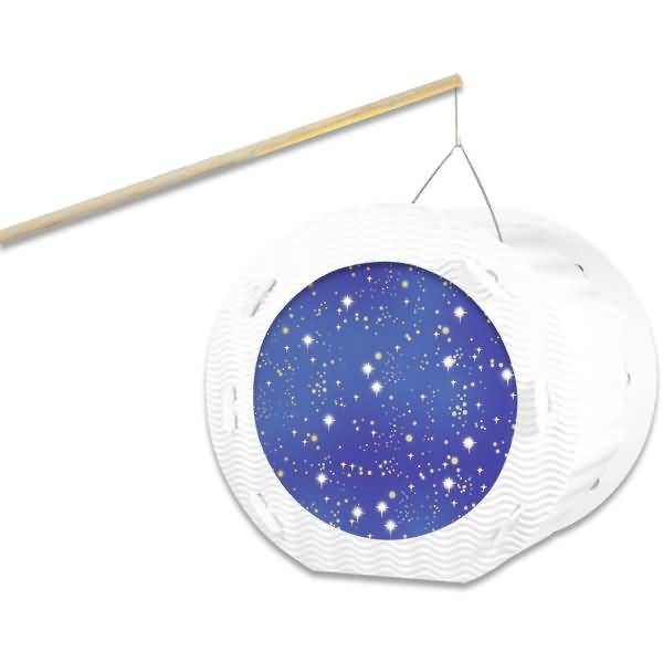 Laternenzuschnitte 115g/qm rund 17,5cm VE=24 Blatt Sternenhimmel