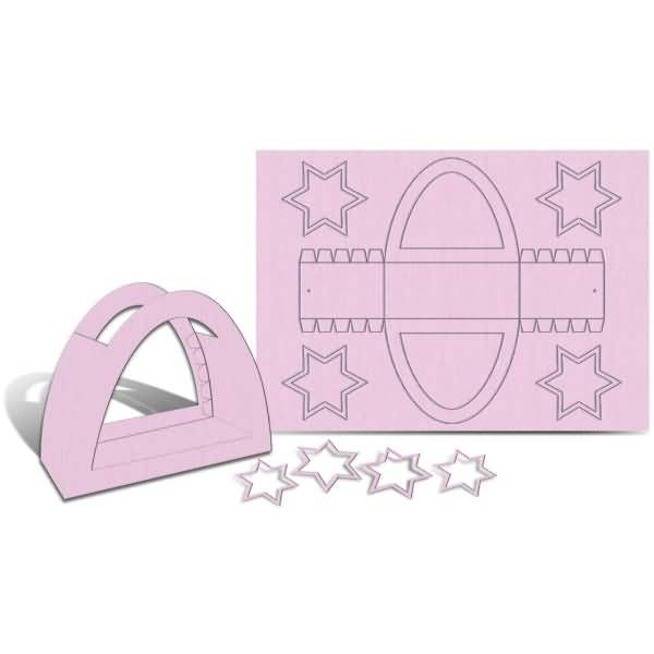 Laternenpackung Rundbogen rosa VE=25 Stück