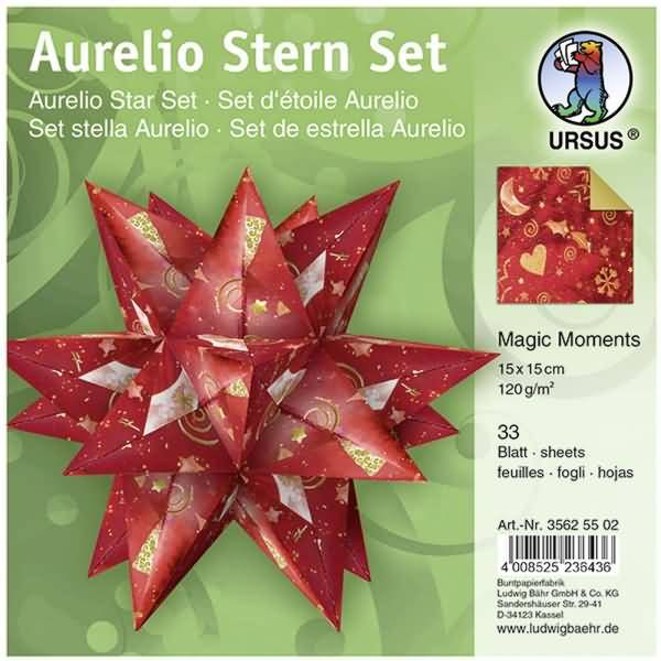 Faltblätter Aurelio Stern Magic Moments Star Night 120g/qm 15x15cm