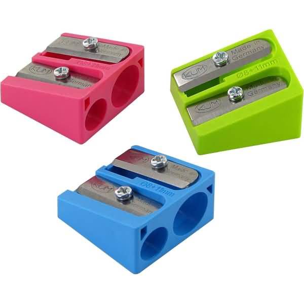 Doppelspitzer 410K Pop Keilform Kunststoff farbig sortiert