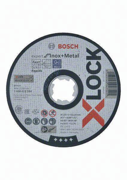 Trennscheibe X-LOCK Expert Inox+Metal AS60T INOX BF D125mm Dicke1mm gerade BOSCH
