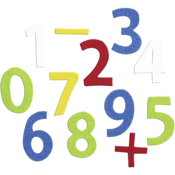 Filz Stanzteile 150g/qm VE=120 Zahlen sortiert