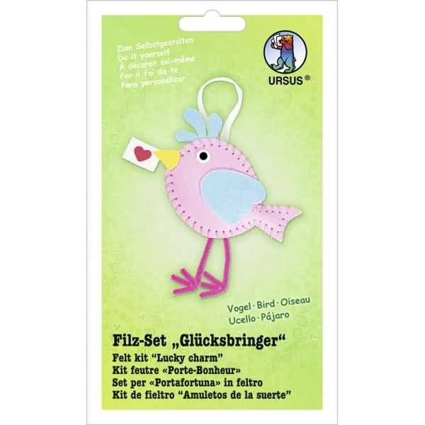 Filz-Set Glücksbringer Vogel