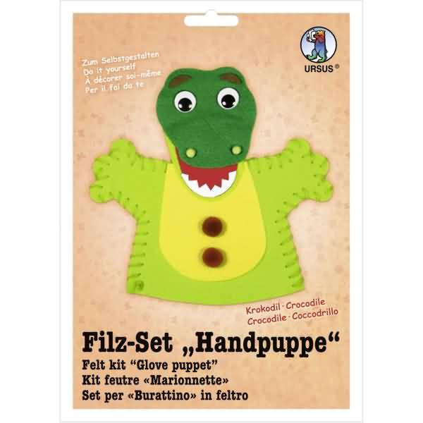 Filz-Set Handpuppe Krokodil
