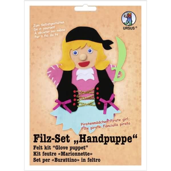 Filz-Set Handpuppe Piratenmädchen