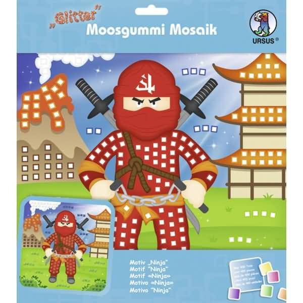 Moosgummi Mosaik Glitter Ninja