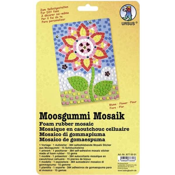 Moosgummi Mosaik Blume