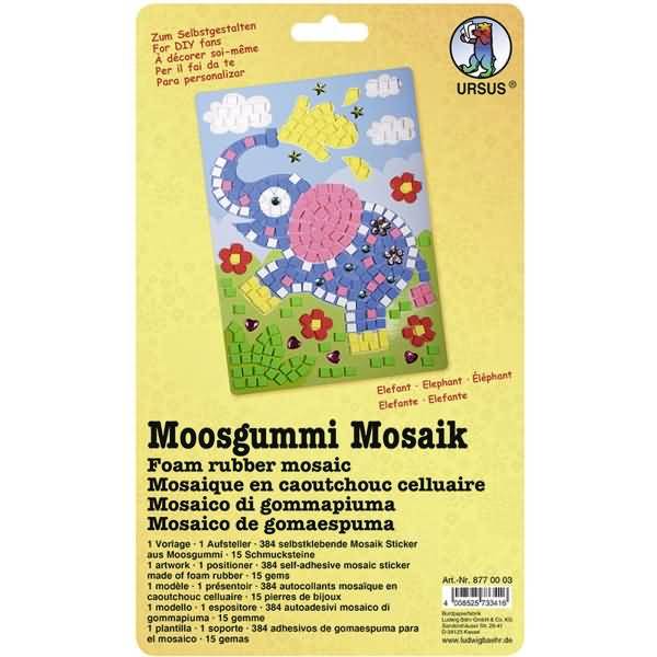 Moosgummi Mosaik Elefant
