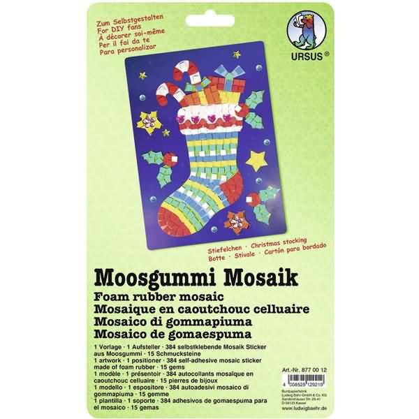 Moosgummi Mosaik Stiefelchen