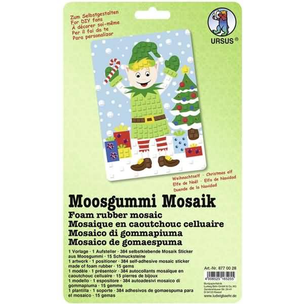 Moosgummi Mosaik Weihnachtself