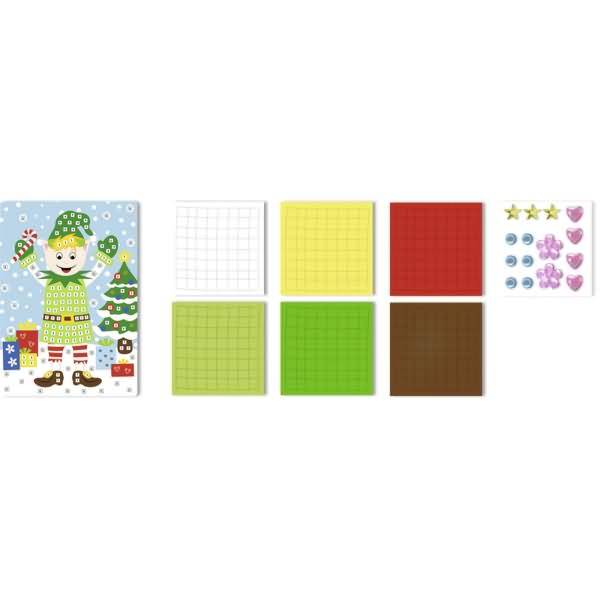 Moosgummi Mosaik Weihnachtself