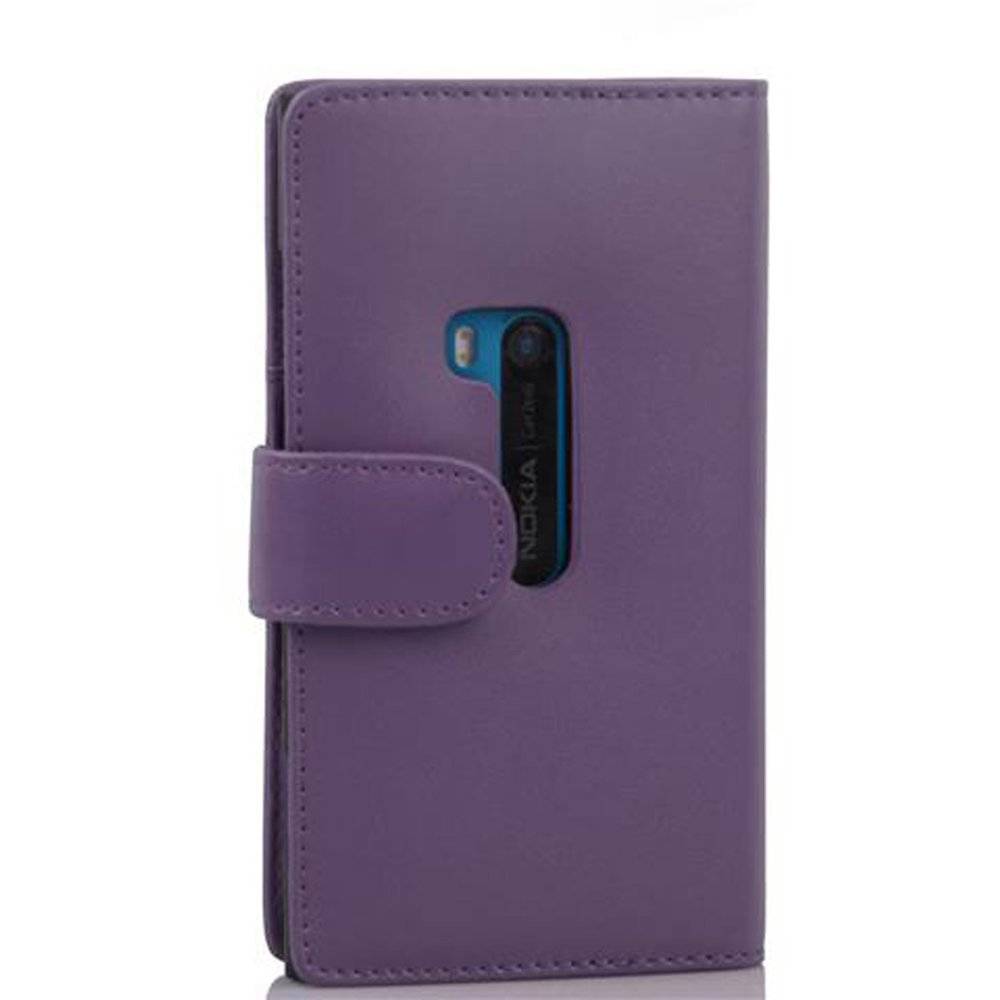 Cadorabo Handy Hülle für Nokia Lumia 920 Hülle in FLIEDER VIOLETT , Schutzhülle Tasche case cover mit Kartenfach im glatten Design