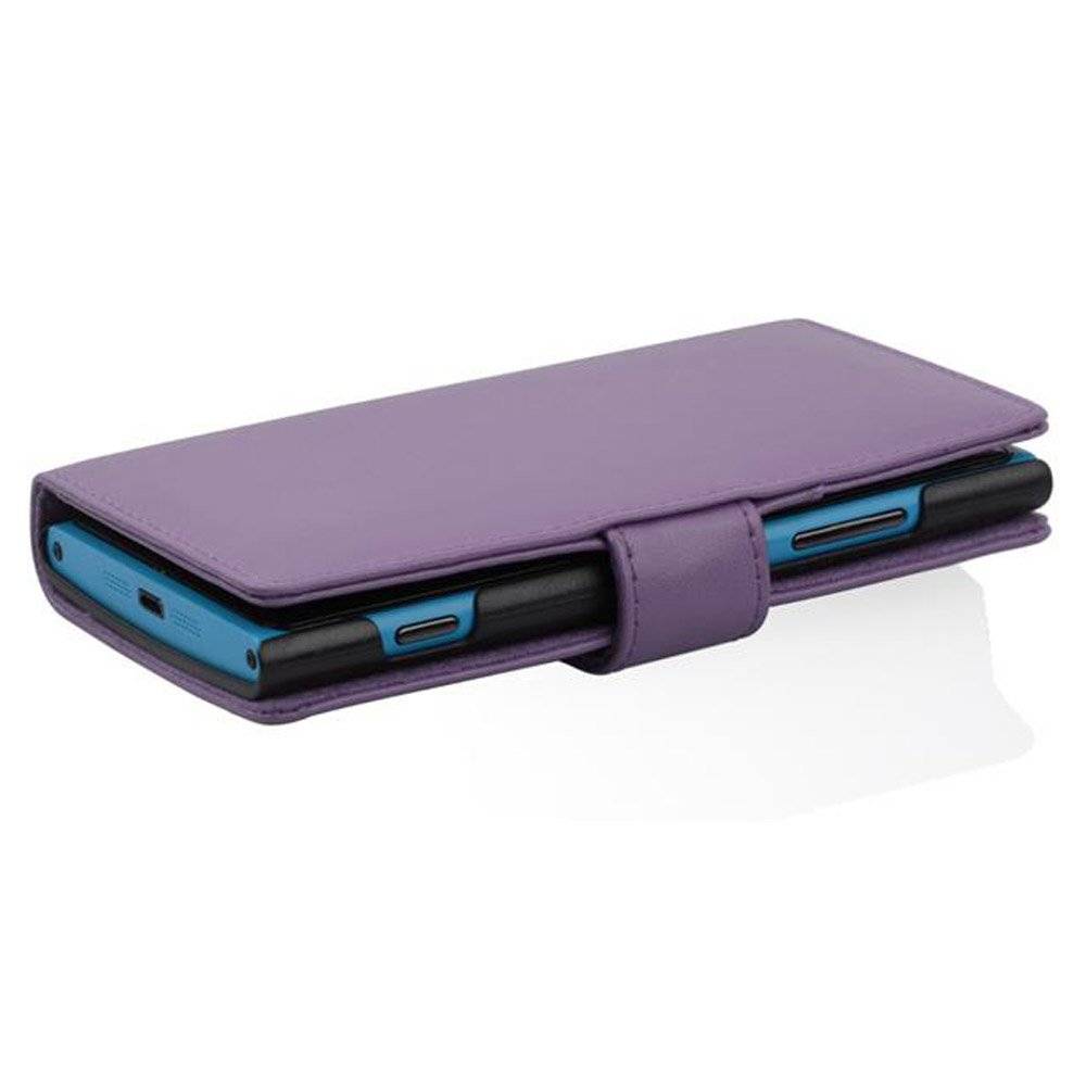 Cadorabo Handy Hülle für Nokia Lumia 920 Hülle in FLIEDER VIOLETT , Schutzhülle Tasche case cover mit Kartenfach im glatten Design