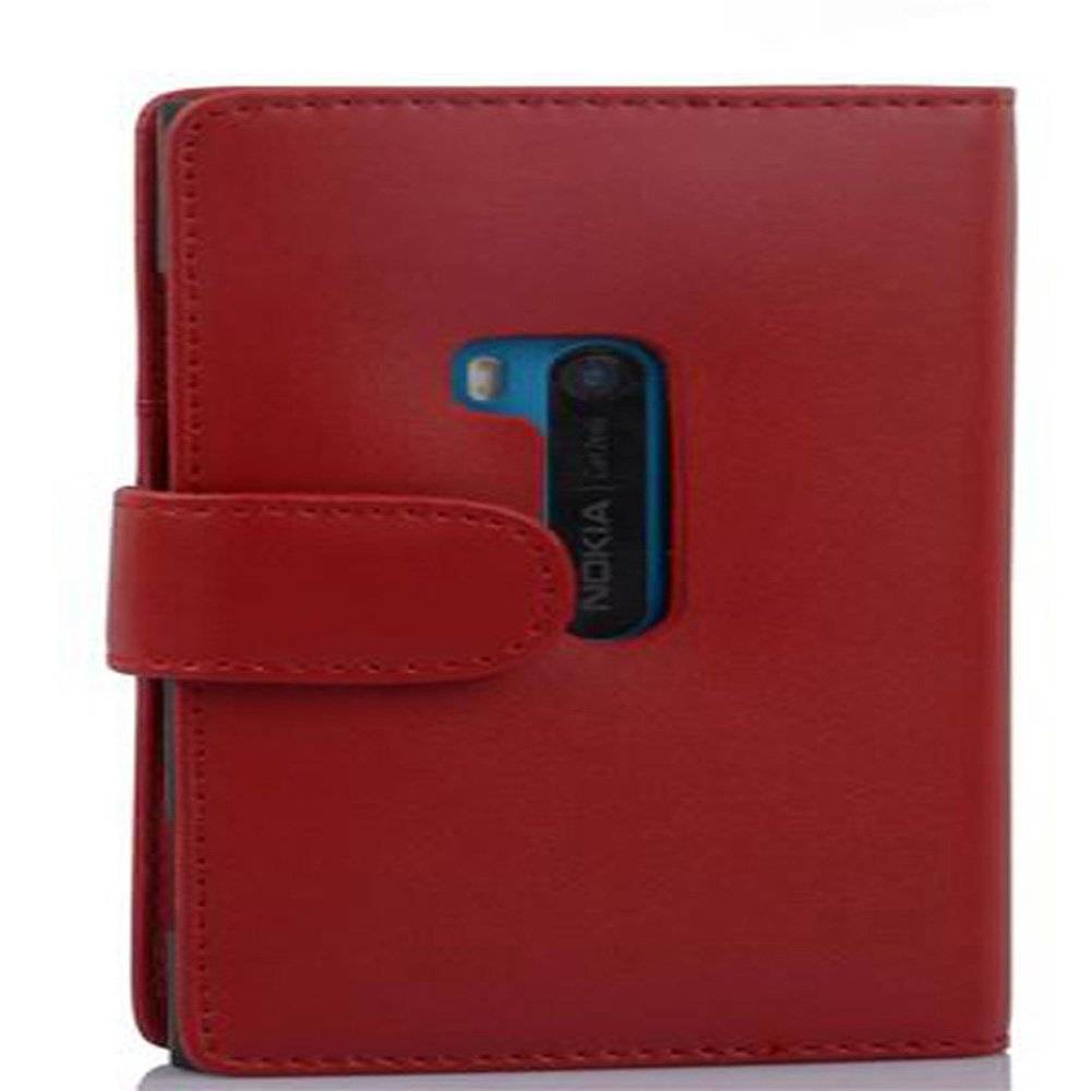 Cadorabo Handy Hülle für Nokia Lumia 920 Hülle in CHILI ROT , Schutzhülle Tasche case cover mit Kartenfach im glatten Design