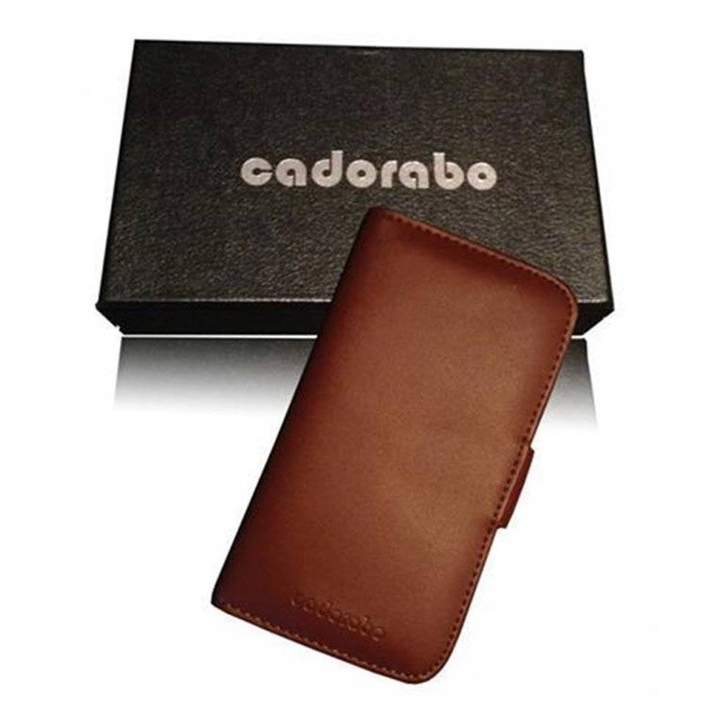 Cadorabo Handy Hülle für Galaxy S2 / S2 PLUS  Hülle in KAKAO BRAUN , Schutzhülle Tasche case cover mit Kartenfach im glatten Design