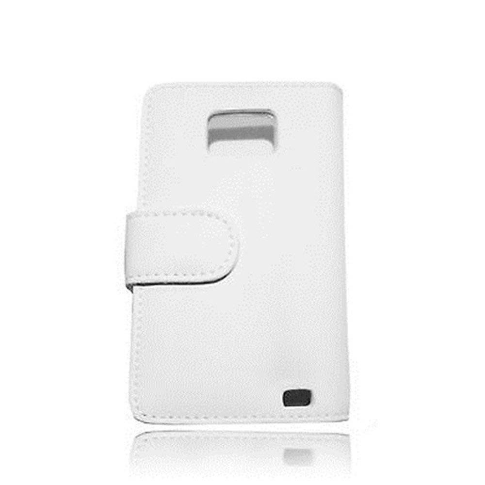 Cadorabo Handy Hülle für Galaxy S2 / S2 PLUS  Hülle in POLAR WEIß , Schutzhülle Tasche case cover mit Kartenfach im glatten Design