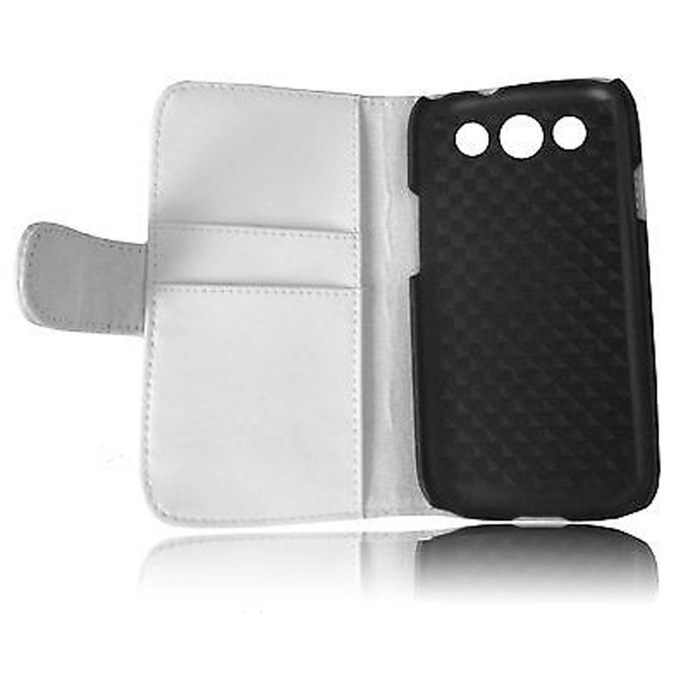 Cadorabo Handy Hülle für Galaxy S3 / S3 NEO  Hülle in POLAR WEIß , Schutzhülle Tasche case cover mit Kartenfach im glatten Design