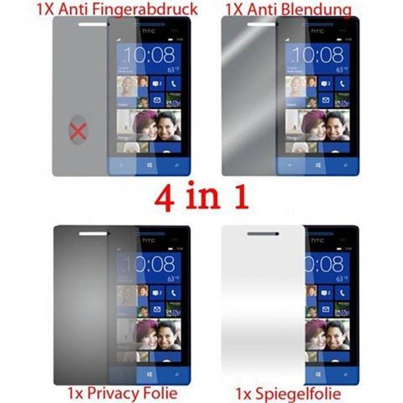 Cadorabo Displayschutzfolien für HTC 8S - in HIGH CLEAR – 4 Folien